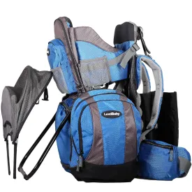 2-in 1 Baby Backpack Carrier - Ergonomic Toddler Hiking/Baby Hiking Backpack Carrier with Removable Bag, Diaper Change Pad, Insulated Pocket   Rain and Sun Hood to Protect Your Child