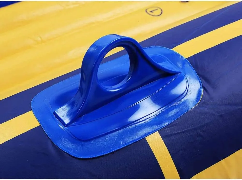 2 Person Inflatable Boat, Folding Inflatable Dinghy Rowing Boats, Fishing Set Water Sports Kayaks, Canoe with Paddle,L