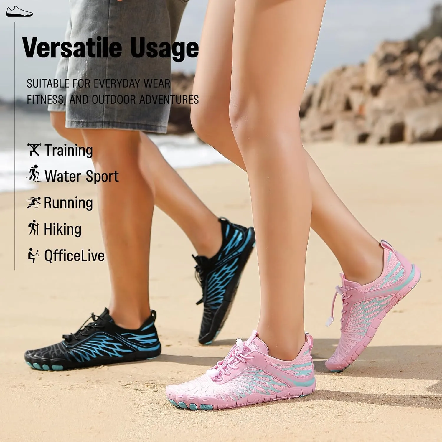 2025 New Barefoot Shoes for Women Mens,Hike Barefoot Shoes Womens Footwear,Comfortable & Non-Slip Barefoot Vitality Shoe Women's Athletic Footwear,Wide Toe Box Water Shoe for Women Men