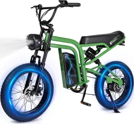 20Electric Bike Fat Tire ebike 48V Peak 750W, Electric Bicycle for Adults 5 Speed All Terrain Full Suspension & Brakes Electric Dirt Bike Adult Ebike,Fast E Bike 30 MPH E-Bike