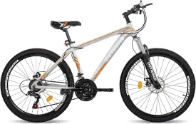 26-inch Mountain Bike, High-Aluminum/Carbon Steel Frame, 21-Speed Dual Disc Brake Mountain Bike with Lock-Out Suspension Fork for Men and Women