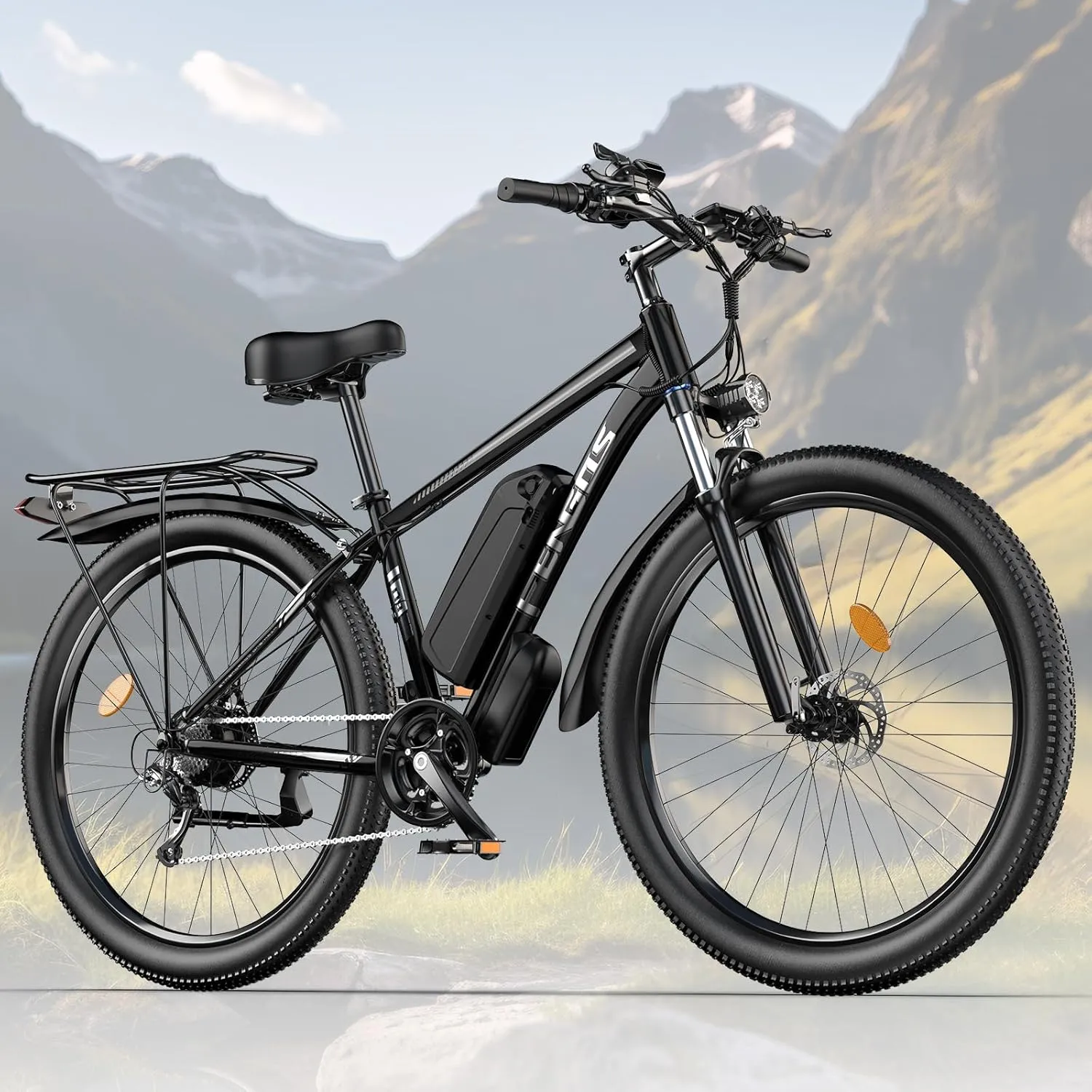27.5" Electric Bike for Adults,48V15AH 750W Mountain Bike,32MPH Electric Bicycle,21 Speed Bicycle,Bikes for Men