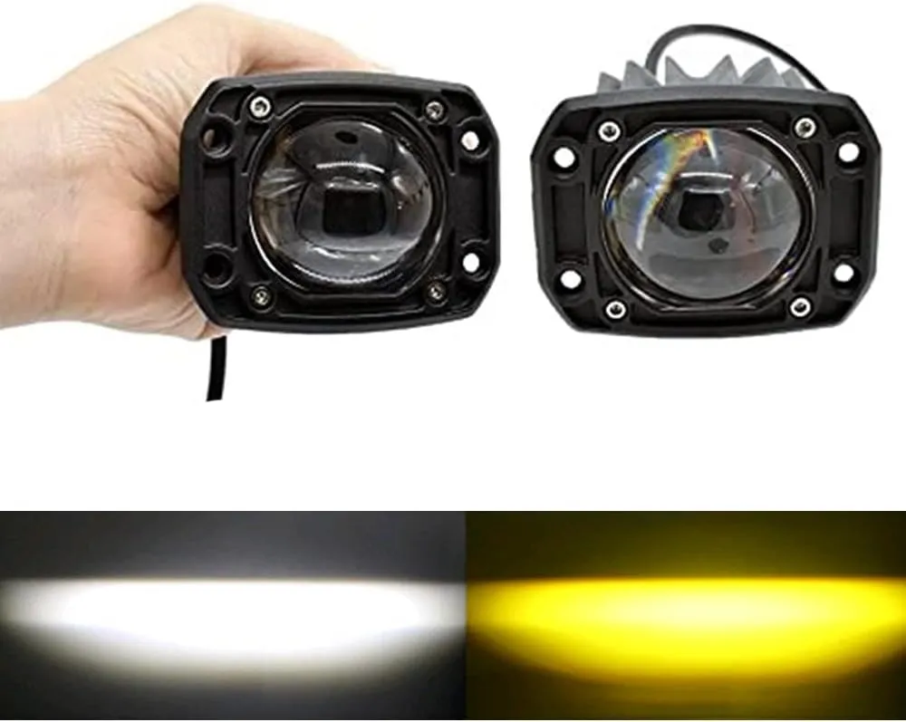 3 Inch Flush Mount LED Pods Light Spot Driving Off Road Light 8D 30W Far & Wide Led Light Bar Cube Lights Offroad Fog Lights Fit for Offroad Trucks ATV UTV SUV Car