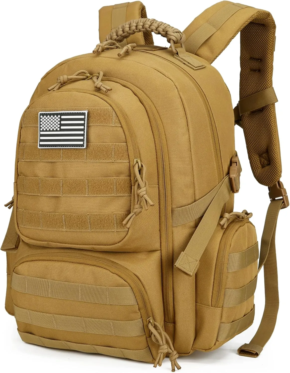 30L Military Tactical Backpack for Men 3 day Assault Pack Molle Daypack Army Hiking Rucksack (Khaki)