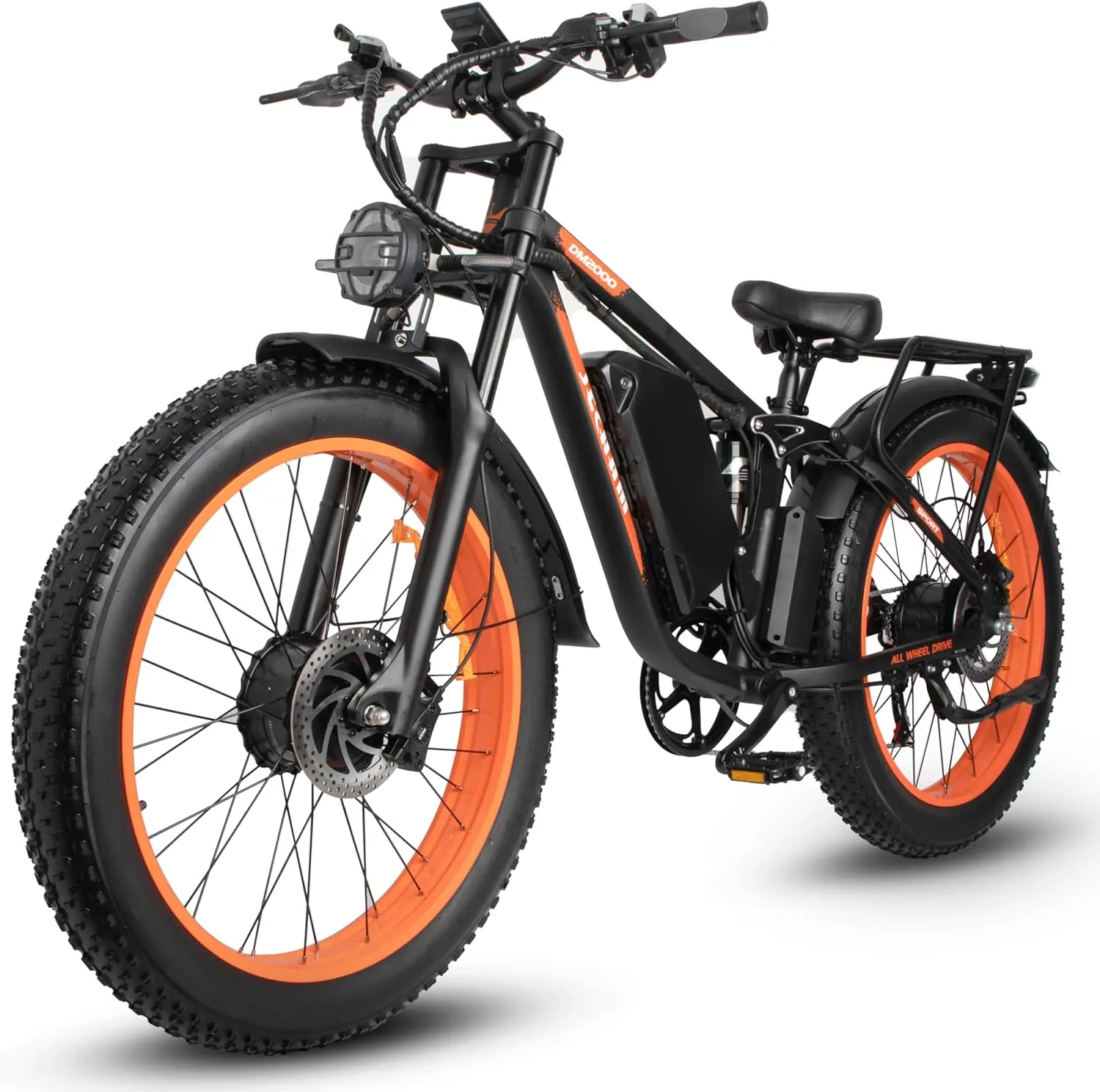 48V/52V 22Ah/32AH Fat Tire E-Bike for Adults: Dual 2000W Motors, 3000W Peak Power! Full Suspension High Speed Electric Bicycle, Reaching 35MPH