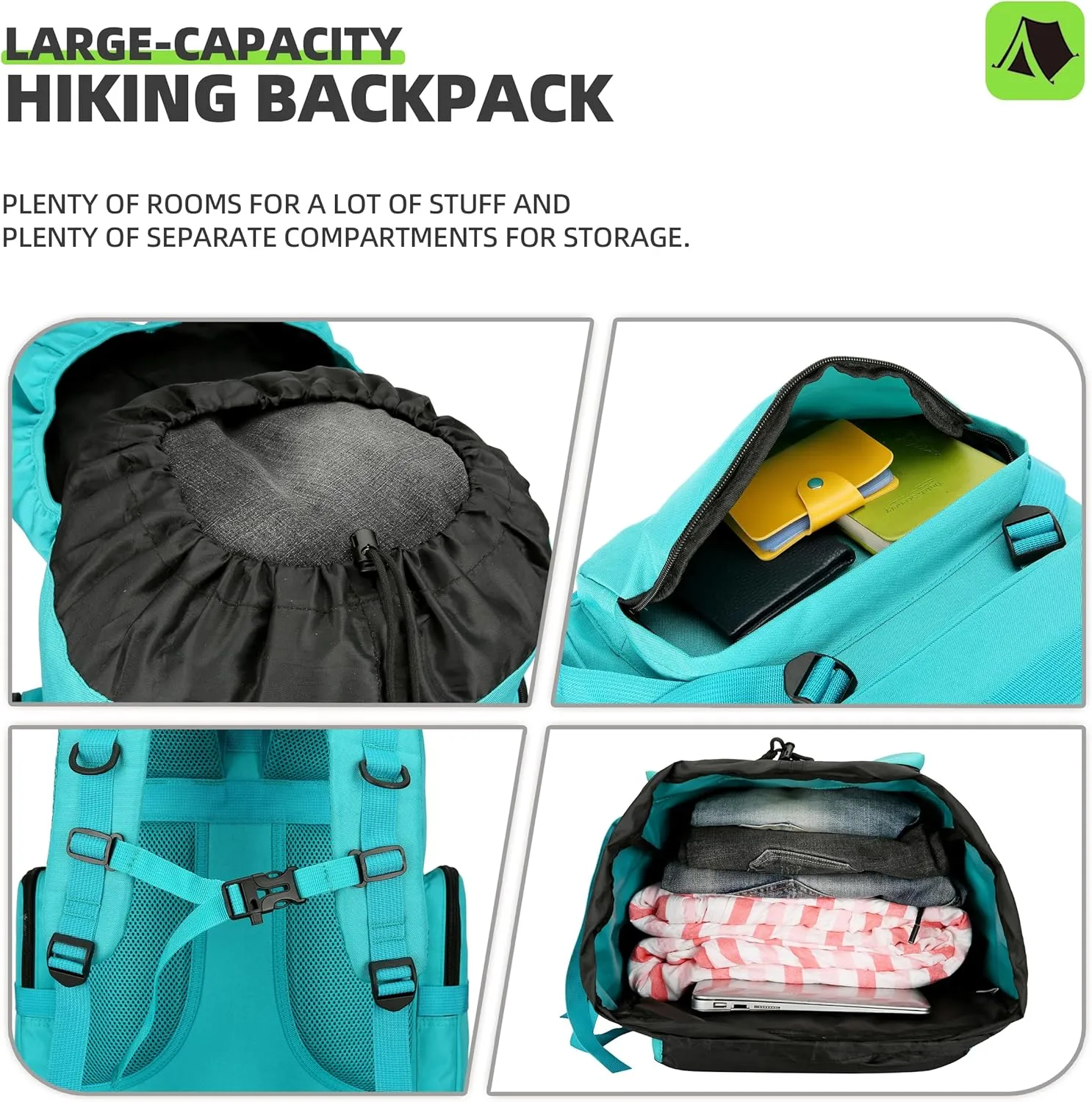70L Hiking Backpacks Men Women Molle Army Assault Pack Tactical Bag Rucksack