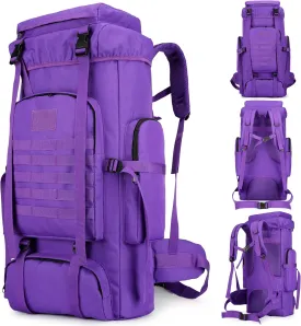 70L Hiking Backpacks Men Women Molle Army Assault Pack Tactical Bag Rucksack