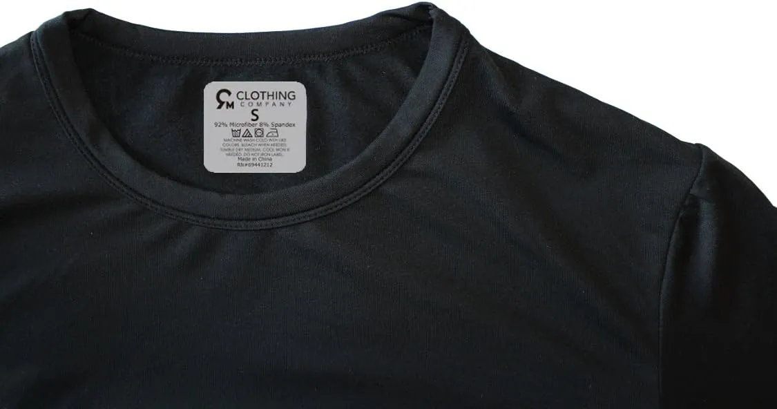 9M Mens Ultra Soft Thermal Shirt - Compression Baselayer Crew Neck Top - Fleece Lined Long Sleeve Underwear