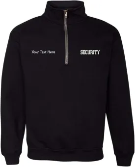 ALLNTRENDS Adult Zip Collar Sweatshirt Security Embroidered Guard Top Officer