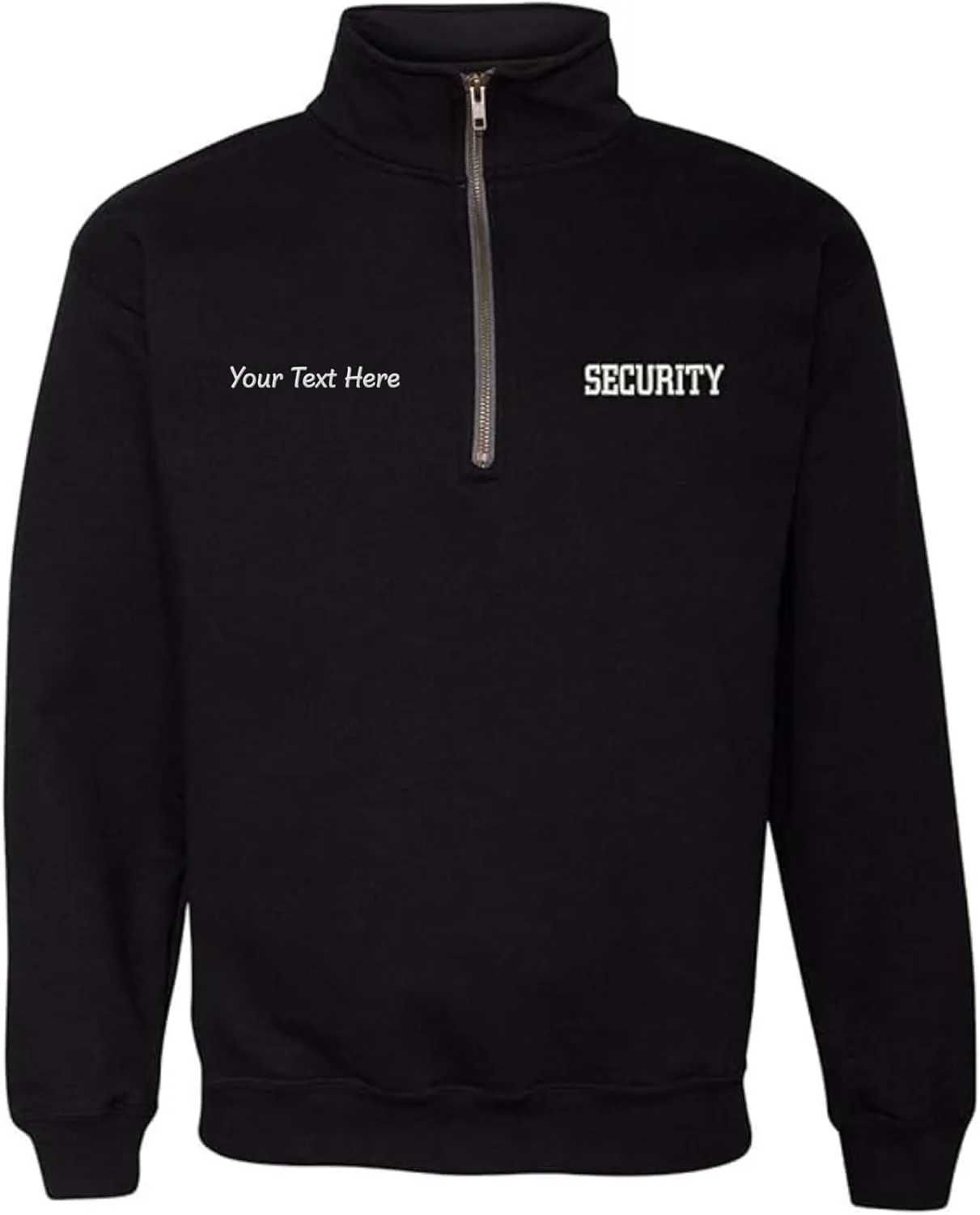 ALLNTRENDS Adult Zip Collar Sweatshirt Security Embroidered Guard Top Officer