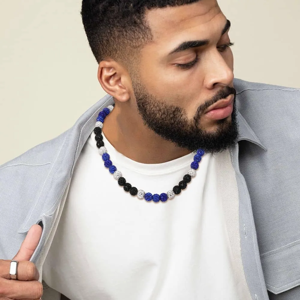 Baseball Beaded Chain Necklace for Men,Bling Ice Collection Baseball Necklace Gifts for Boys,Diamond Rhinestone Discoball Baseball Dirp Accessories Necklace Gifts for Baseball Team Lovers
