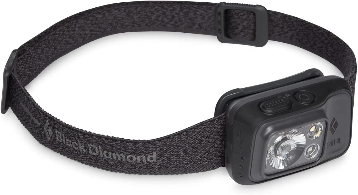 BLACK DIAMOND Spot 400-R Rechargeable LED Headlamp, Waterproof and Dimmable for Camping, Hiking, Running, Hunting, Work with Red Light Headlamp Mode