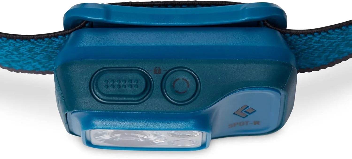 BLACK DIAMOND Spot 400-R Rechargeable LED Headlamp, Waterproof and Dimmable for Camping, Hiking, Running, Hunting, Work with Red Light Headlamp Mode