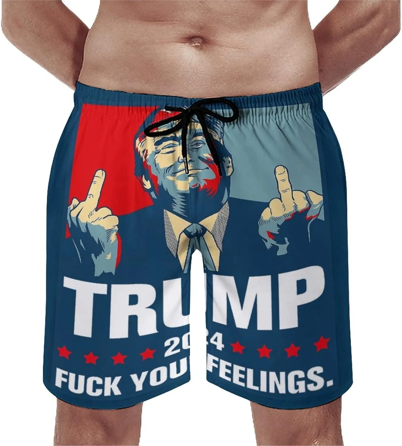 Board Shorts I Have PTSD Pretty Tired of Stupid Democrats 2024 Swim Trunks Dress Loosely Beach Shorts