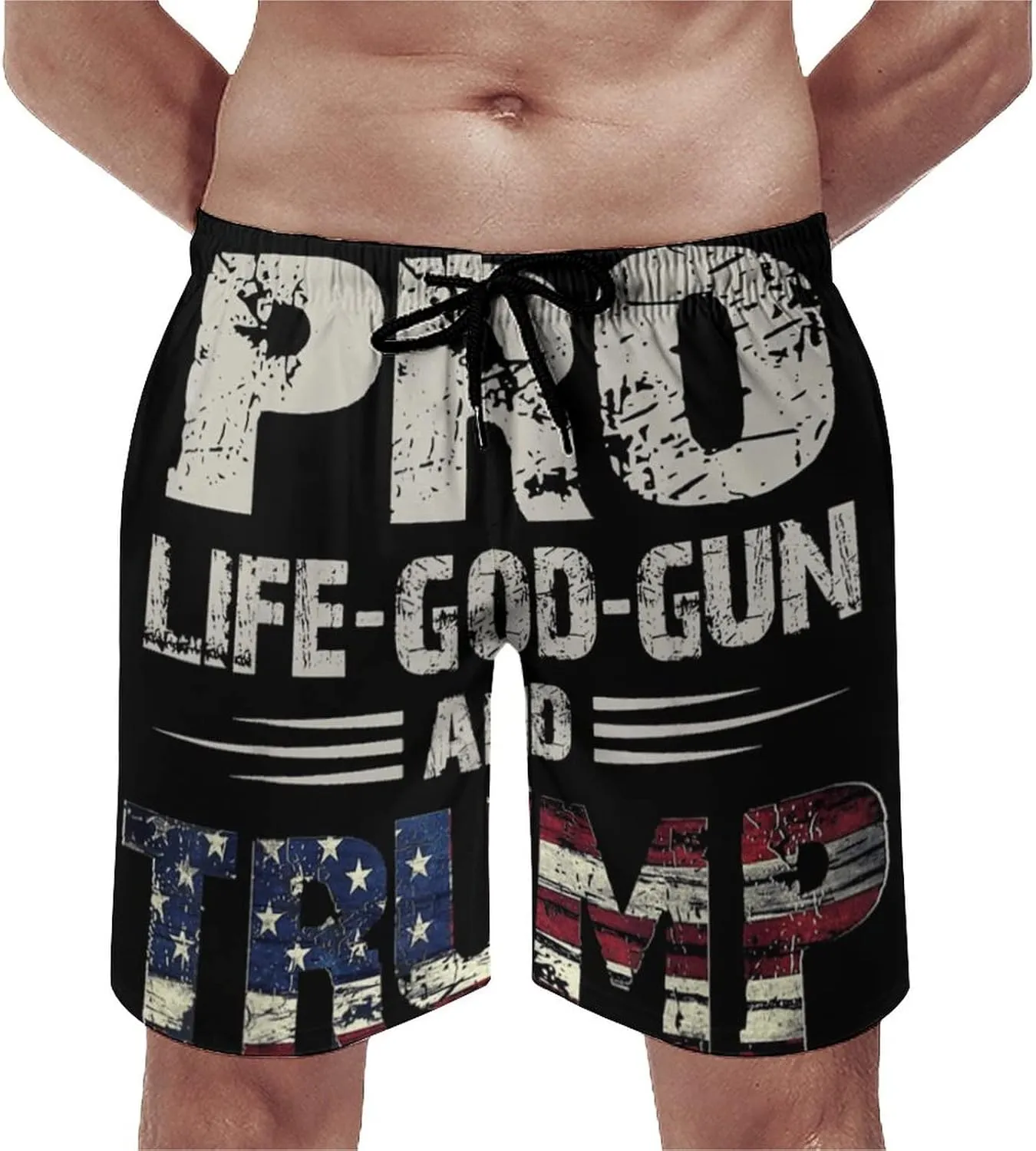 Board Shorts I Have PTSD Pretty Tired of Stupid Democrats 2024 Swim Trunks Dress Loosely Beach Shorts