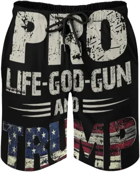 Board Shorts I Have PTSD Pretty Tired of Stupid Democrats 2024 Swim Trunks Dress Loosely Beach Shorts