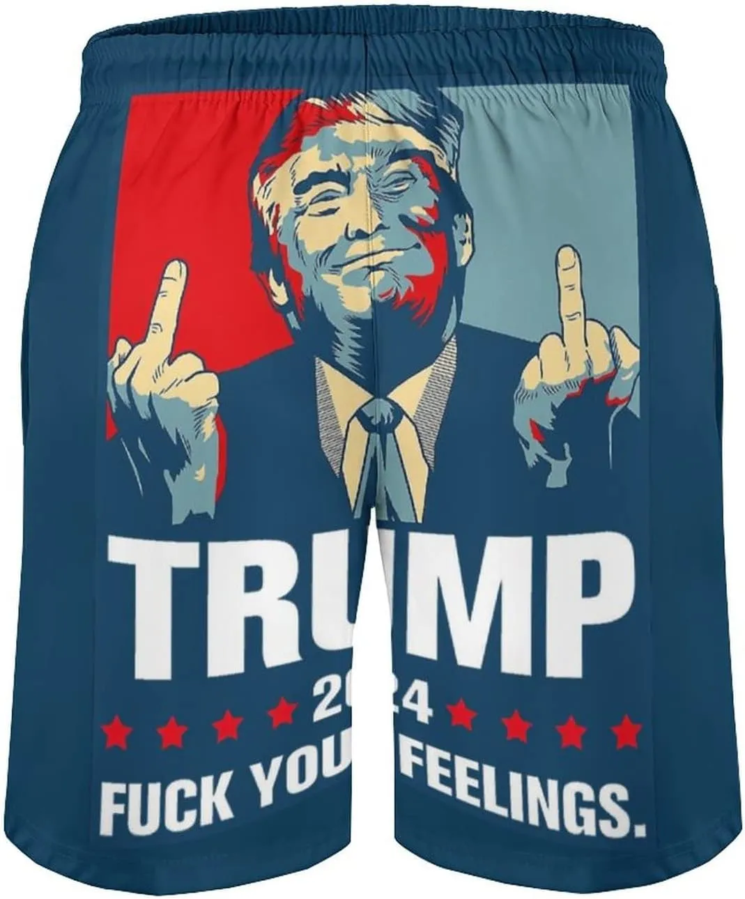 Board Shorts I Have PTSD Pretty Tired of Stupid Democrats 2024 Swim Trunks Dress Loosely Beach Shorts