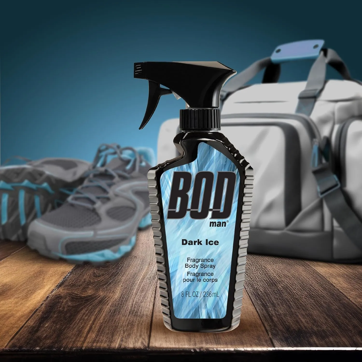 BOD man Fragrance Body Spray, Dark Ice, 8 fl oz (Pack of 2)
