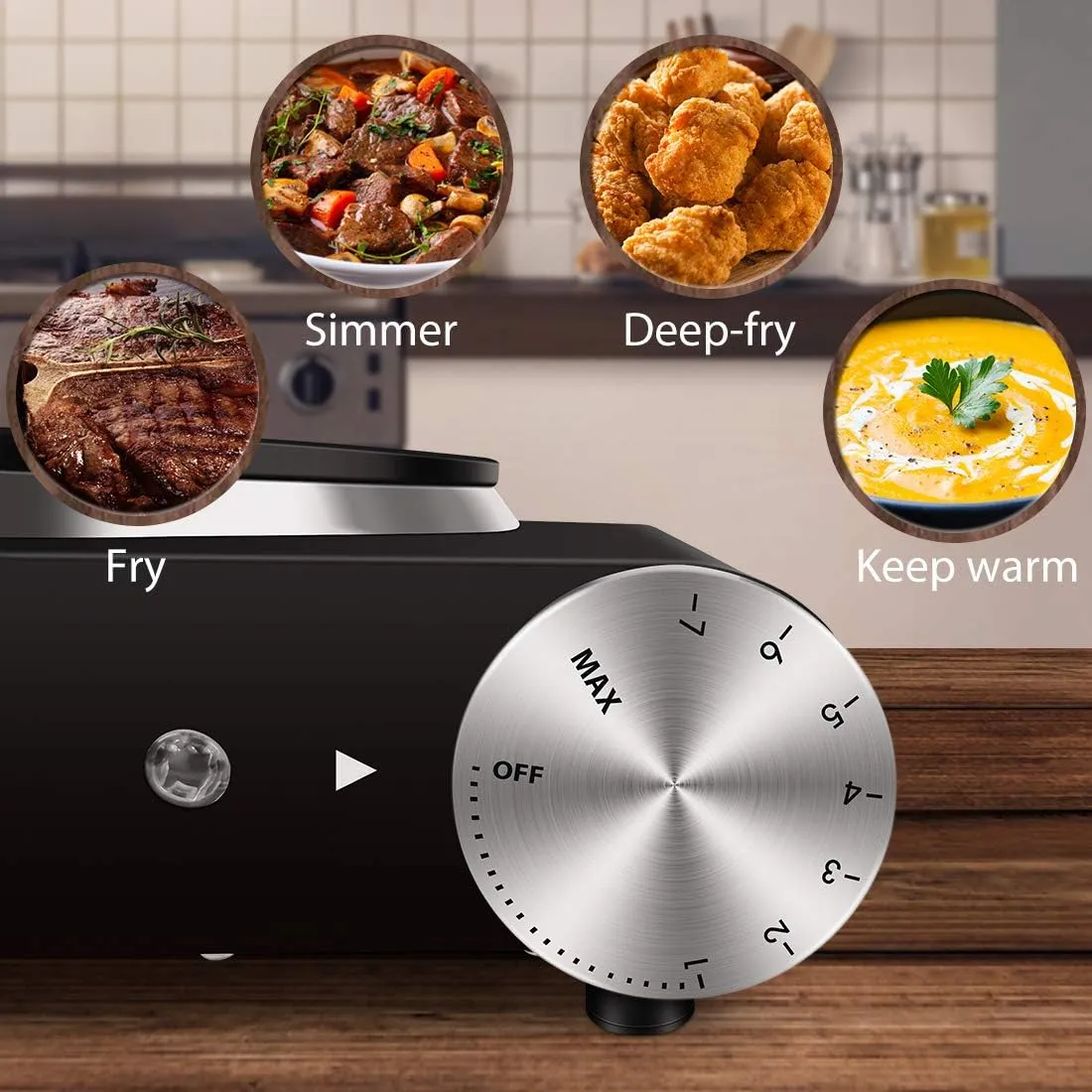 CUSIMAX Electric Hot Plate for Cooking Portable Single Burner 1500W Cast Iron hot plates Heat-up in Seconds Adjustable Temperature Control Stainless Steel Non-Slip Rubber Feet Upgraded Version B101