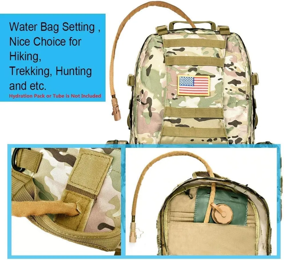 CVLIFE Tactical Backpack Military Army Rucksack 60L Large Assault Pack Detachable Molle Bag