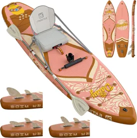 Daisy 11'634" / 35 Extra Wide Paddle Board with Seat, One-Stop Premium SUP Board Accessories, Tailored 5 Fins, Stable Stand Up Paddle Boards for Youth of All Skill Levels