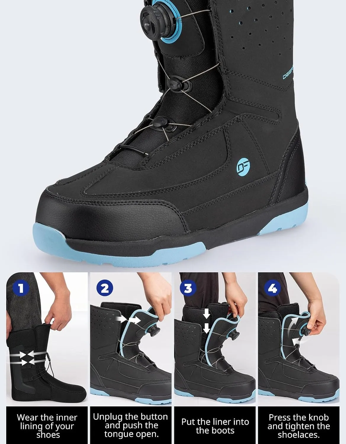 DEERFAMY Snowboard Boots Set