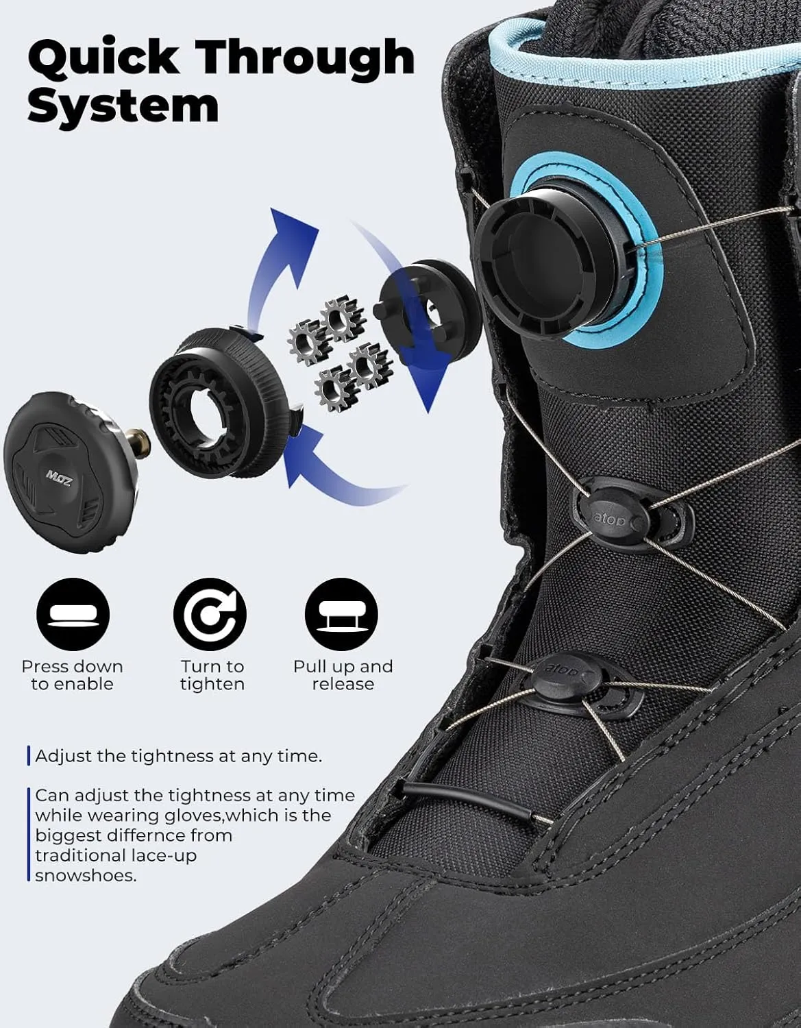 DEERFAMY Snowboard Boots Set
