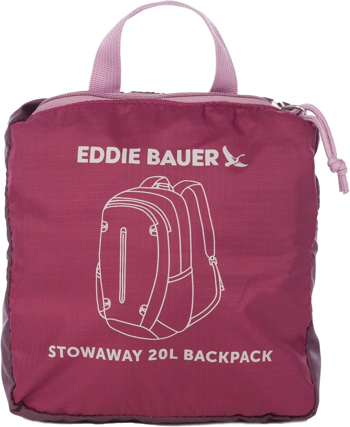 Eddie Bauer Stowaway Packable Backpack-Made from Ripstop Polyester, Port, 20L