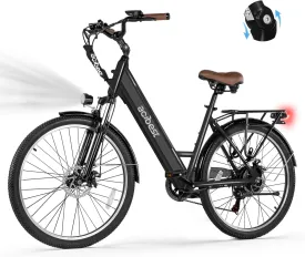 Electric Bike for Adults, Cores 26" Electric Commuter Bike Up to 28MPH 70 Miles, with Peak 1200W Motor, 48V 576Wh Removable Battery, 7-Speed City Cruiser Mountain E Bike for Commuting