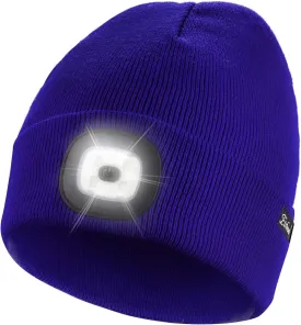 Etsfmoa Unisex Beanie with The Light Gifts for Men Dad Father USB Rechargeable Caps