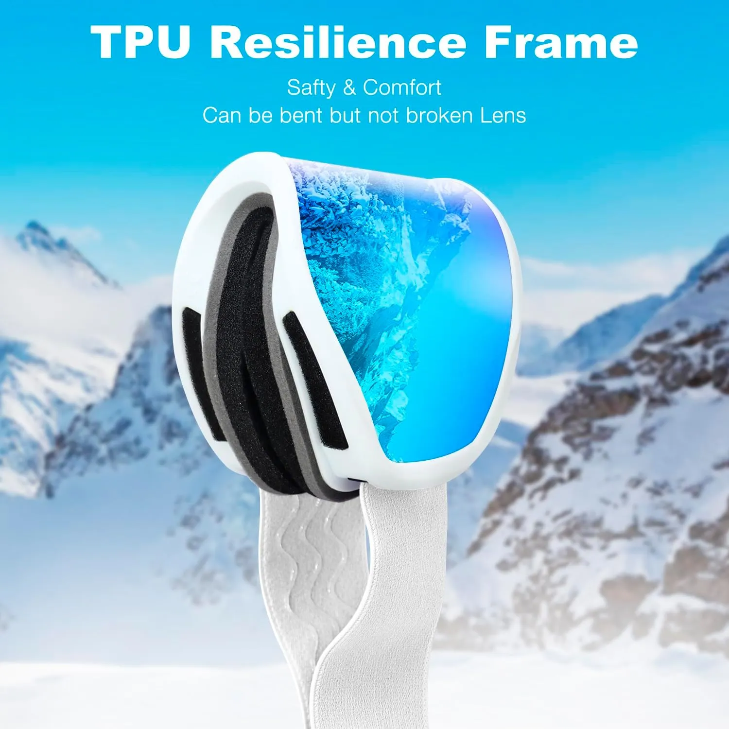 FMY Snowboard/Ski Goggles for Adult,Over Glasses Anti Fog UV Protection Skiing Goggles for Men Women Youth