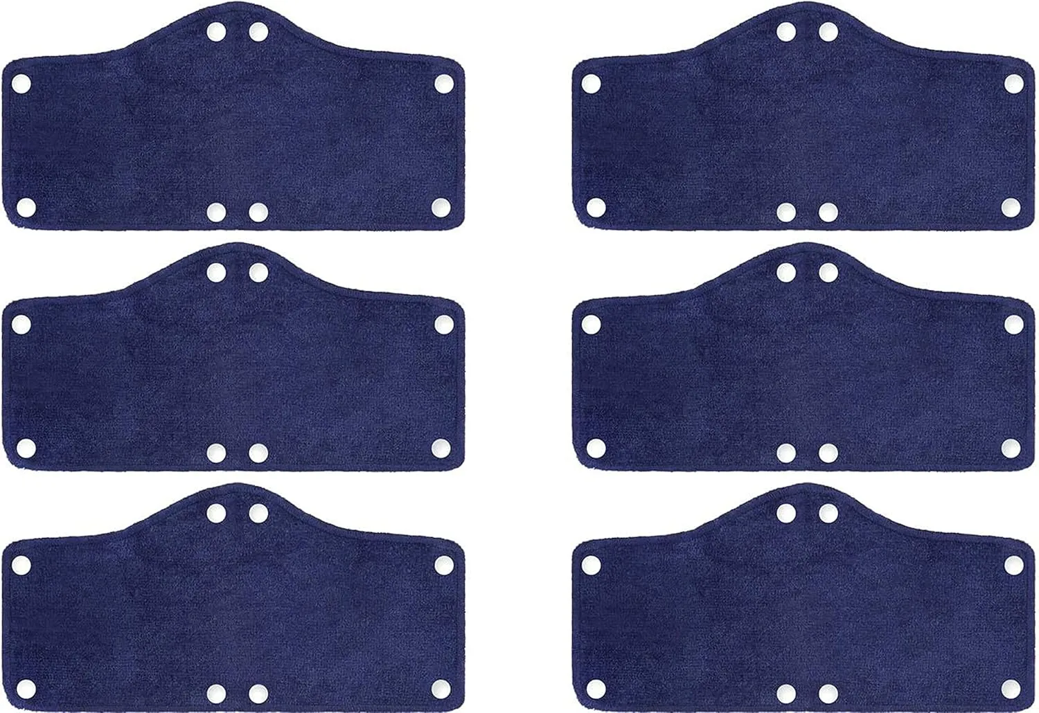 G & F Products Hard Hat Sweatband, 6-Pack Snap-On Liner, 100% Cotton, Washable, Sweat-Absorbing, Soft & Breathable, Durable Overlock Stitching, Universal Fit for Most Hard Hats, Blue
