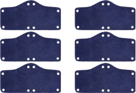 G & F Products Hard Hat Sweatband, 6-Pack Snap-On Liner, 100% Cotton, Washable, Sweat-Absorbing, Soft & Breathable, Durable Overlock Stitching, Universal Fit for Most Hard Hats, Blue