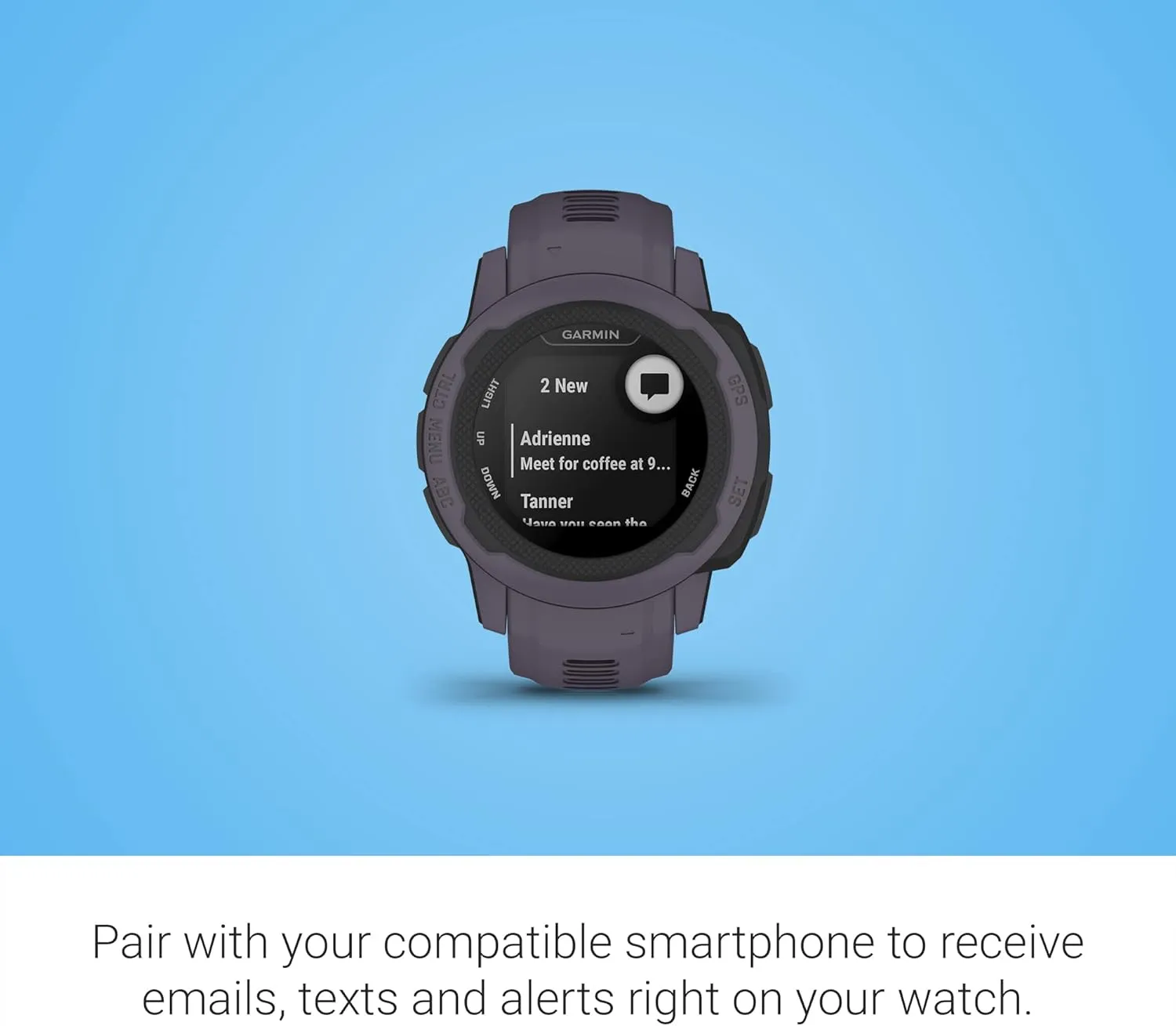 Garmin Instinct 2S, Smaller-Sized GPS Outdoor Watch, Multi-GNSS Support, Tracback Routing, Deep Orchid