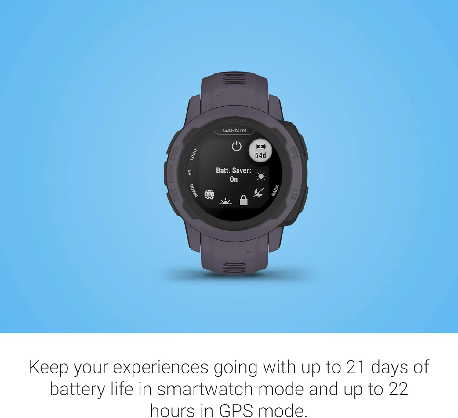Garmin Instinct 2S, Smaller-Sized GPS Outdoor Watch, Multi-GNSS Support, Tracback Routing, Deep Orchid