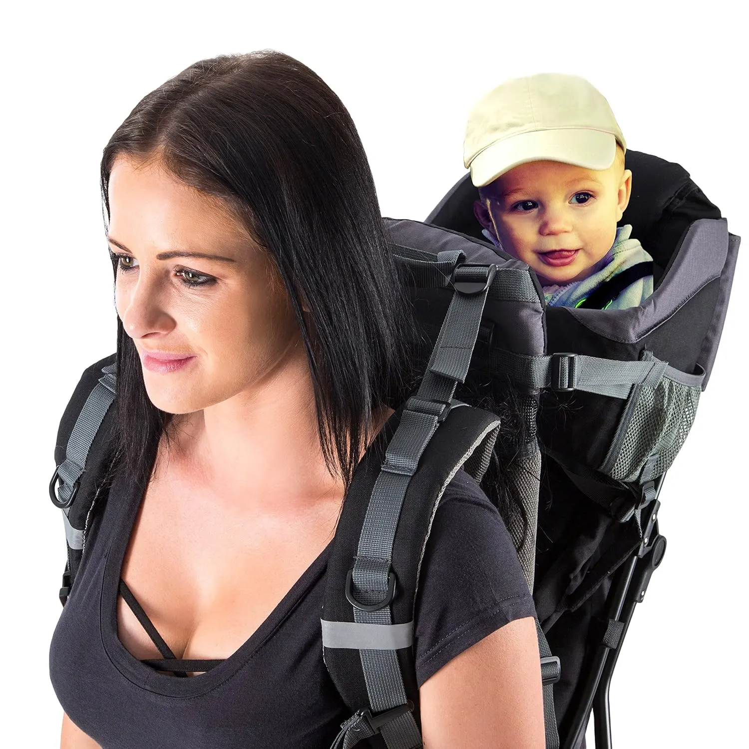 Hiking Baby Carrier Backpack - Comfortable Toddler/Baby Backpack Carrier System with Diaper Change Pad, Insulated Pocket   Rain and Sun Hood to Protect Your Child