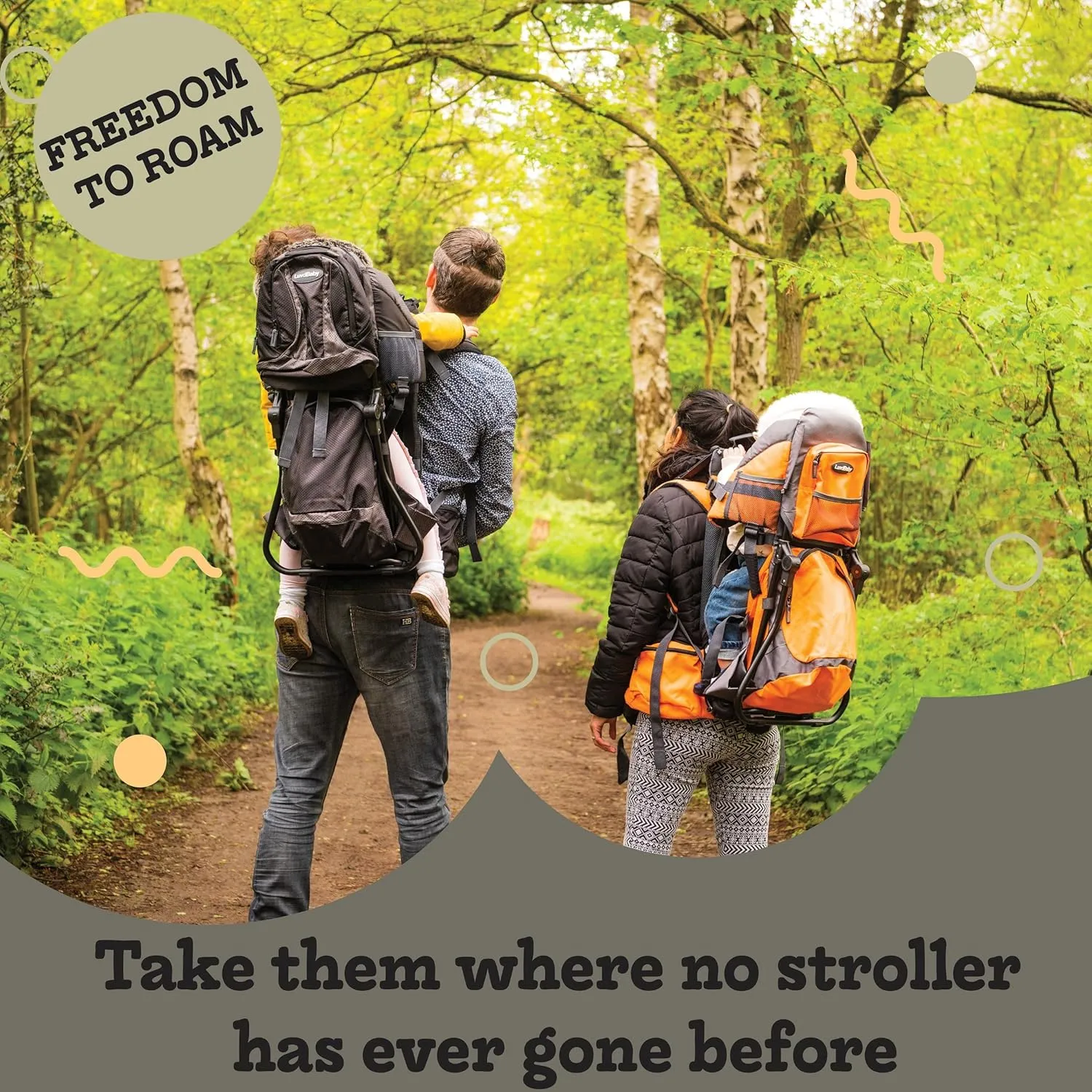 Hiking Baby Carrier Backpack - Comfortable Toddler/Baby Backpack Carrier System with Diaper Change Pad, Insulated Pocket   Rain and Sun Hood to Protect Your Child