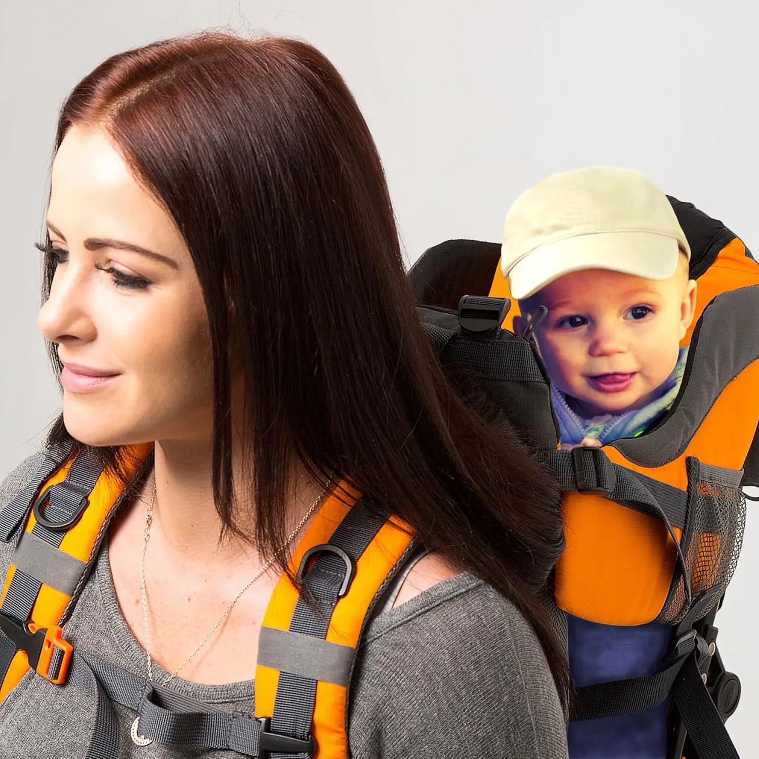 Hiking Baby Carrier Backpack - Comfortable Toddler/Baby Backpack Carrier System with Diaper Change Pad, Insulated Pocket   Rain and Sun Hood to Protect Your Child