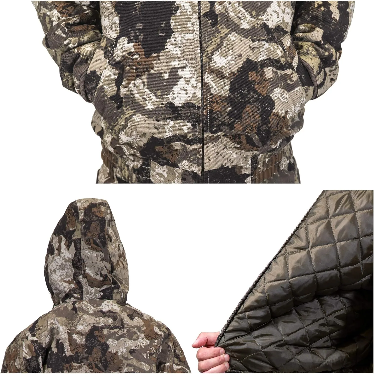 HOT SHOT Youth Insulated Twill Camo Hunting Jacket, Insulated Boy's Winter Coat, Ultra Quiet Camouflage Kids Hunting Gear