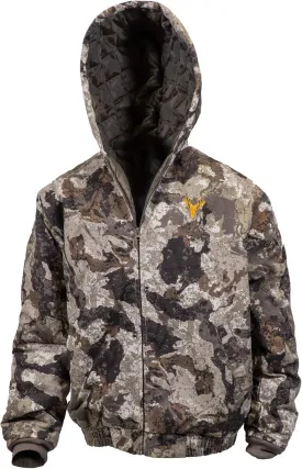 HOT SHOT Youth Insulated Twill Camo Hunting Jacket, Insulated Boy's Winter Coat, Ultra Quiet Camouflage Kids Hunting Gear