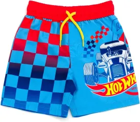Hot Wheels UPF 50  Swim Trunks Toddler to Little Kid Sizes (3T - 7-8)