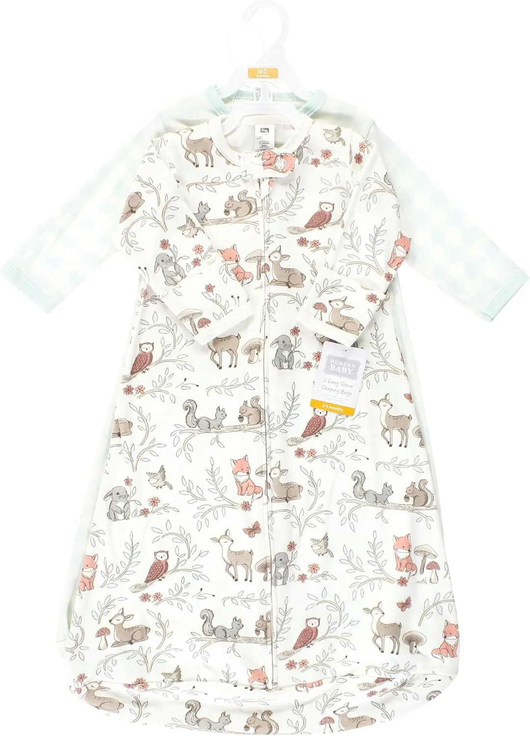 Hudson Baby BabyCotton Long-Sleeve Wearable Sleeping Bag, Sack, Blanket