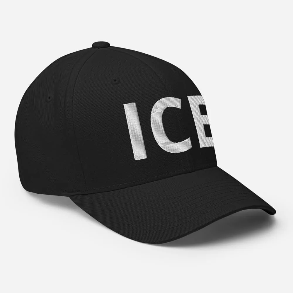 ICE Hat - Embroidered Structured Flex Fit Baseball Cap US Immigration Customs Border Hat