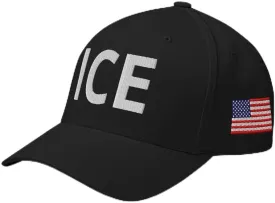 ICE Hat - Embroidered Structured Flex Fit Baseball Cap US Immigration Customs Border Hat