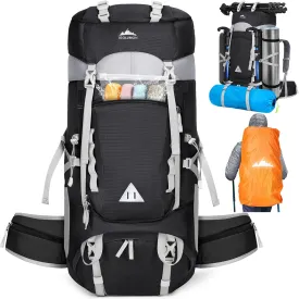IGOLUMON 60L Hiking Backpack Waterproof Camping Backpack with Rain Cover Large Lightweight Backpacking Backpack for Men Women
