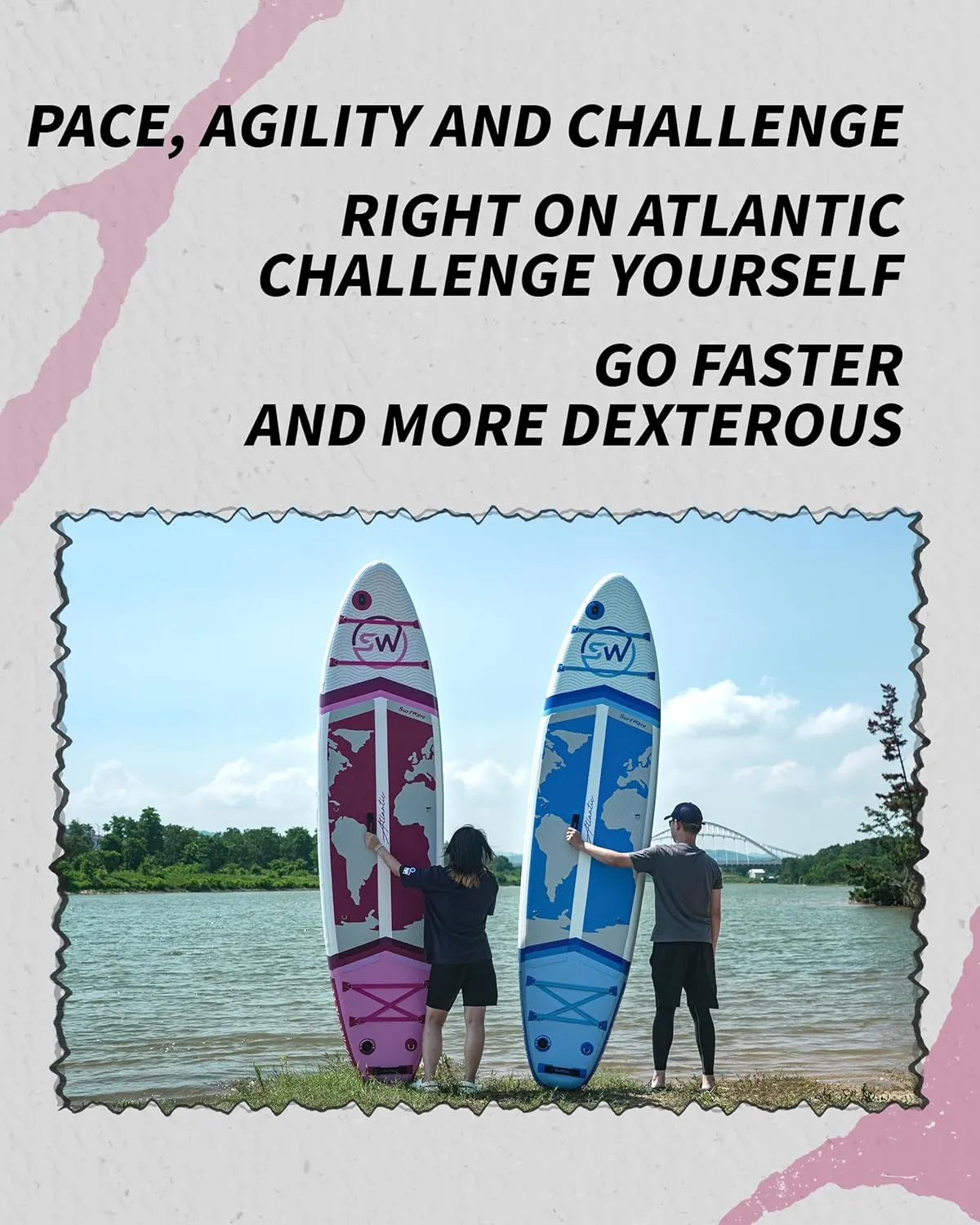 Inflatable Stand Up Paddle Board for Travel & Beginners: 11'x34 x6 with Accessories