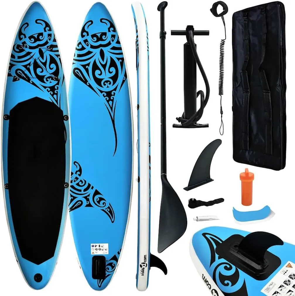 Inflatable Stand Up Paddleboard Set - Embrace Adventure with Stability and Comfort, for Paddling and Kayaking, Blue