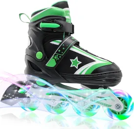 Inline Skates for Boys Girls, Adjustable Kids Roller Skates for Beginner