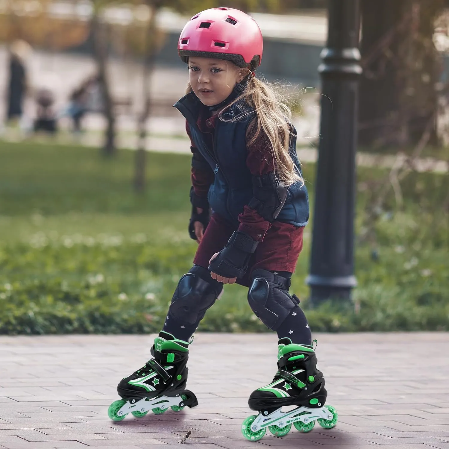 Inline Skates for Boys Girls, Adjustable Kids Roller Skates for Beginner