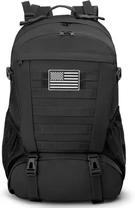 Jueachy Tactical Backpack for Men Hiking Day Pack Molle Military Rucksack Waterproof 30L EDC Bag with USA Flag Patch